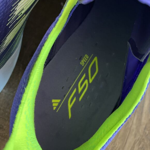 Adidas F50 Elite SG Soccer Cleats Men Size 10 Purple Rush Lucid Lemon JH7633 main image 4